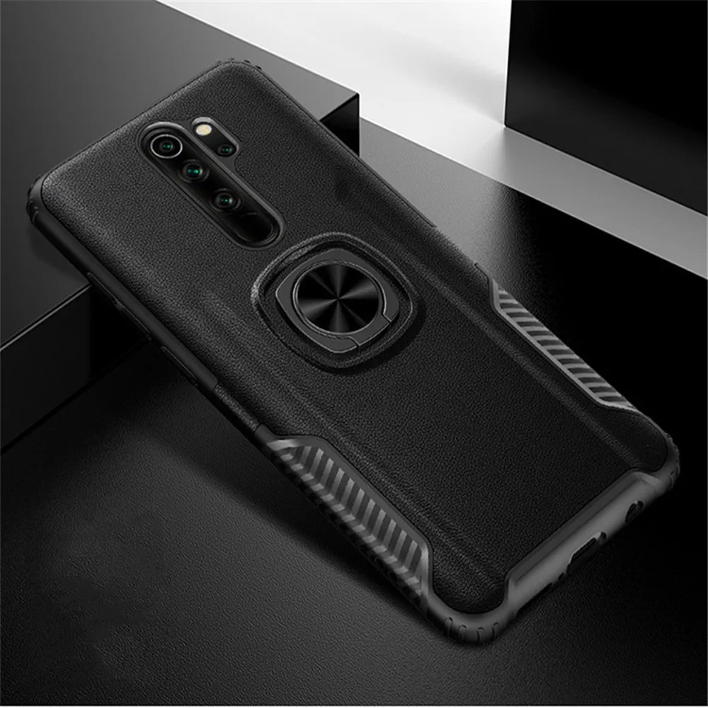 Противоударный чехол для Xiaomi металлический магнитный с держателем на палец Mi Cc9