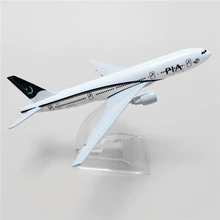 16CM samoloty PIA Pakistan międzynarodowe linie lotnicze Boeing B777 model samolotu samoloty metalowe zabawki modele samolot prezent kolekcjonerski tanie i dobre opinie 8 lat Inne odlew 1 400