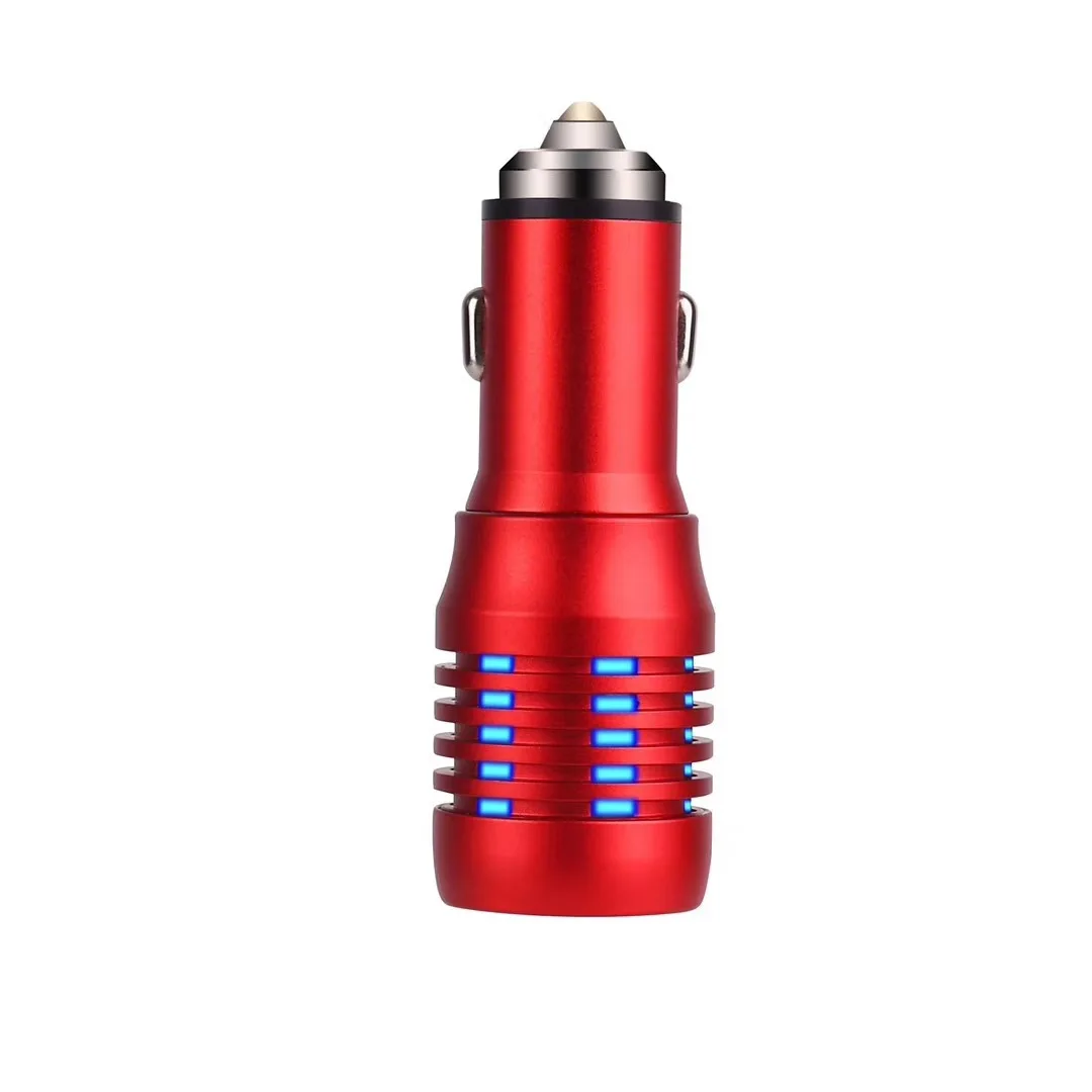 

New Style Super Fast-Charging Car Mounted Charger Qc3. 0 Metal Fully Protocol Double USB 24w Double Fast Charge 5A