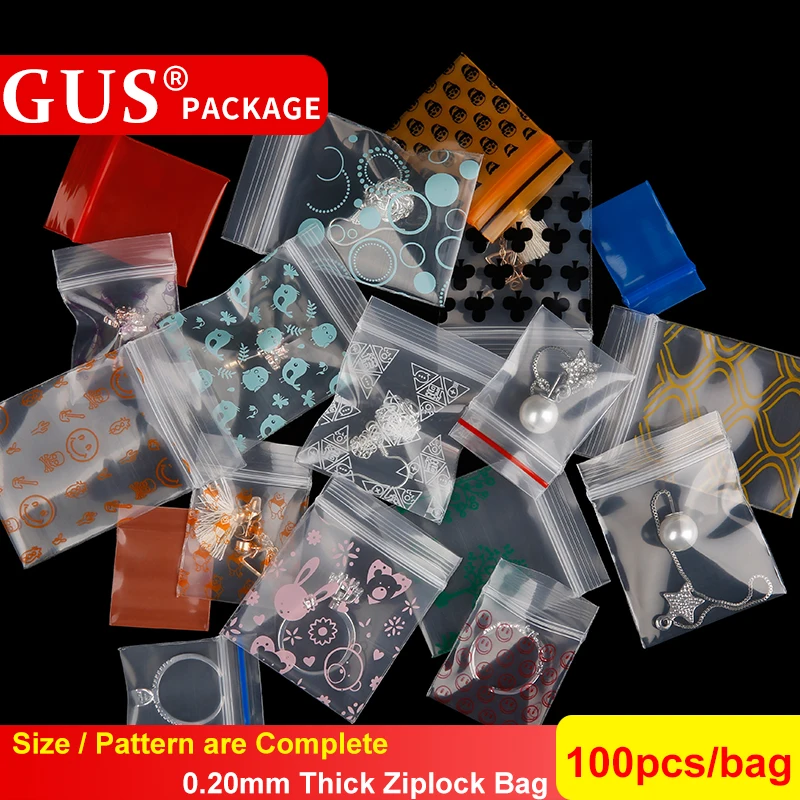 4x6 см мини милый все шаблон Ziplock пластик PE Прозрачный медицина небольшой одноразовый образец запечатанный карман упаковка на молнии замок мешок