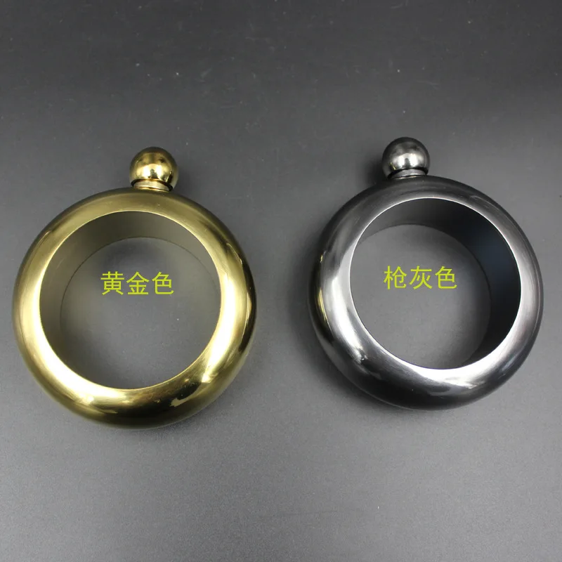 304 Stainless Steel Bracelet Wine Pot Portable 3.5 Ounce Circle Wine Pot Russia Bracelet Wine Pot