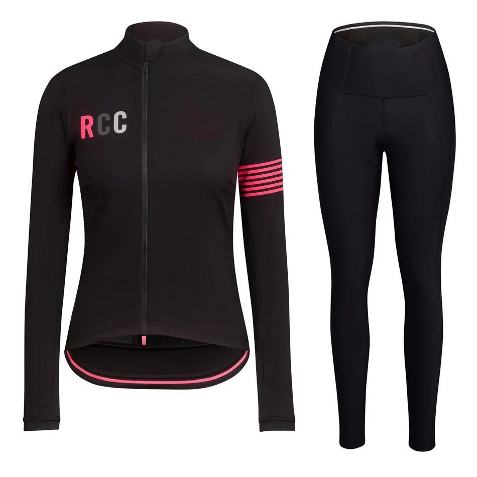 

Cycling Winter Women's Long Sleeve Warm Fleece Jersey Custom Clothes Mountain Bike Clothes Kit Jersey Suit Cycling Jersey Set