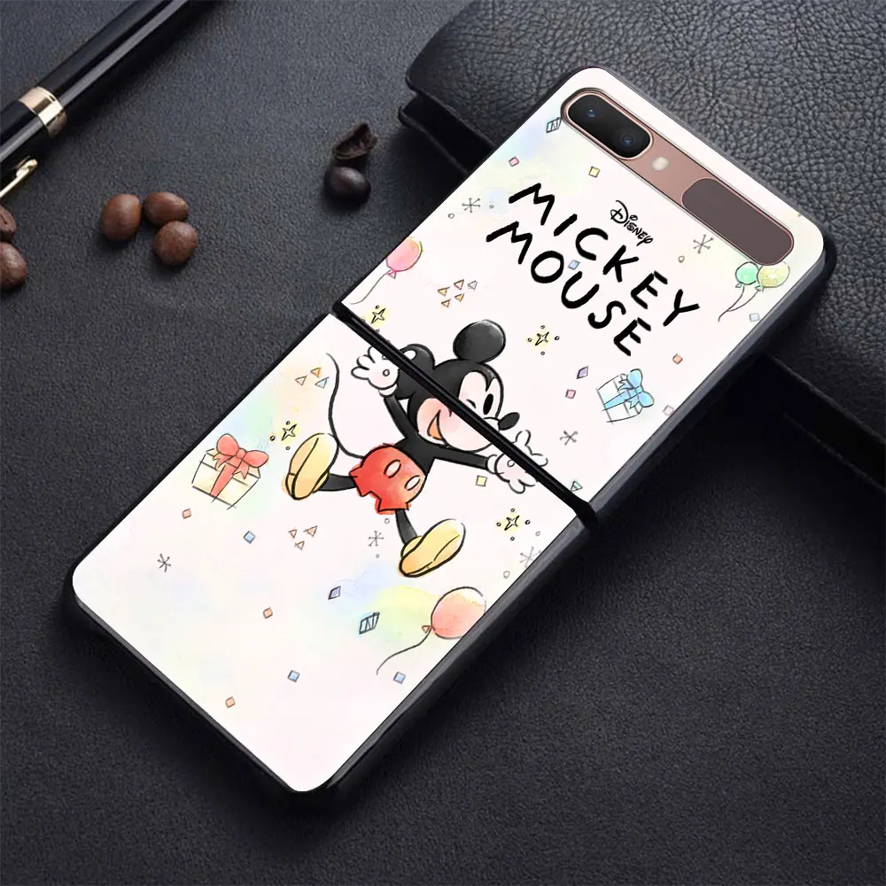 Lovely Disney Mickey Shockproof Cover for Samsung Galaxy Z Flip Flip3 5G Black Phone Case Shell Hard Fundas Coque Capa case for samsung z flip 3