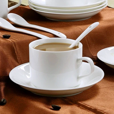 Из европейской керамики, кофейная чашка и блюдце, набор, послеобеденный чай, костяного фарфора, стеклянная Бытовая чашка для воды капучино латте, эспрессо - Цвет: Cup A