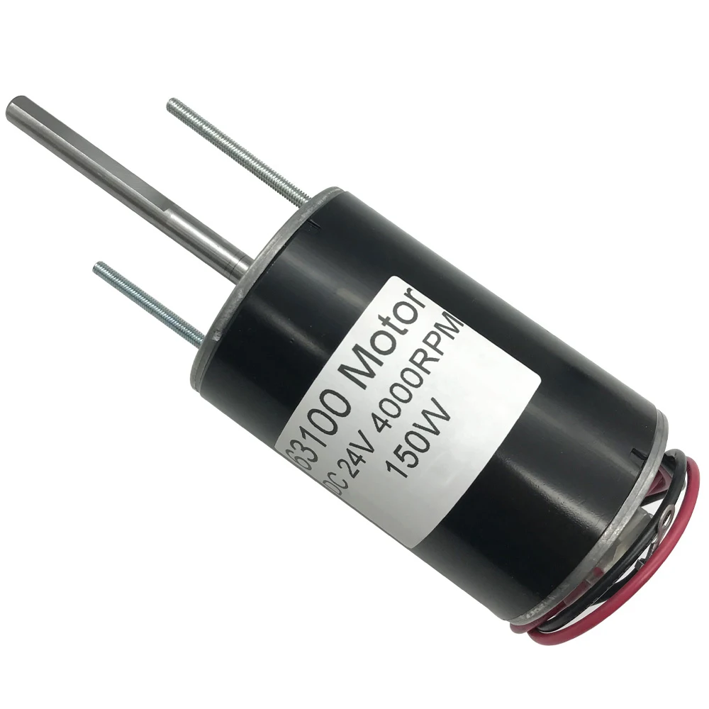 Long Shaft Length 83mm 150W Mini Motor Electric DC 12V 24V High Speed 2000rpm 4000rpm Double Ball Bearing DIY Model Engine 63100 |