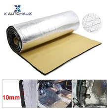 X AUTOHAUX 394mil 10 мм толщиной 50/100 см* 200 см/300 см алюминиевый Фольга хлопок автомобиля Fender уход за двигателем тепла шумоизоляция изоляционный мат