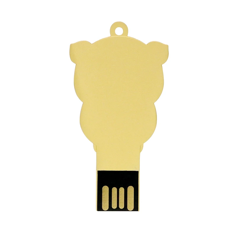 Высококачественный металлический usb-накопитель с красной Свинкой 4 ГБ, 64 ГБ, 16 ГБ, 8 ГБ, 32 ГБ, 128 ГБ, флеш-накопитель, USB мини-накопитель в подарок
