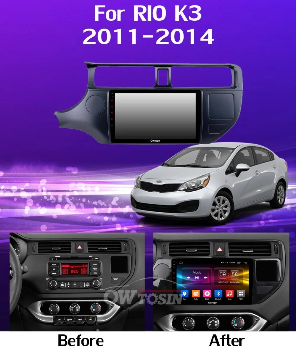 Best 360° Panoramic 4G+WiFi 8Core 4G+64G Android 9.0 Car DVD Multimedia Player Radio For KIA RIO K3 2011-2014 GPS SPDIF DSP CarPlay 7