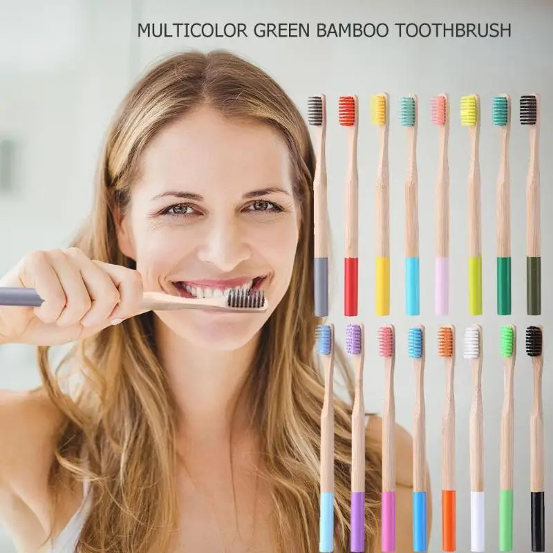 

1pcs Bamboo Toothbrush Multicolor Eco-Friendly Soft Bristle Children Toothbrush Anti Bacterial Teeth Cleaning Brush Oral Care