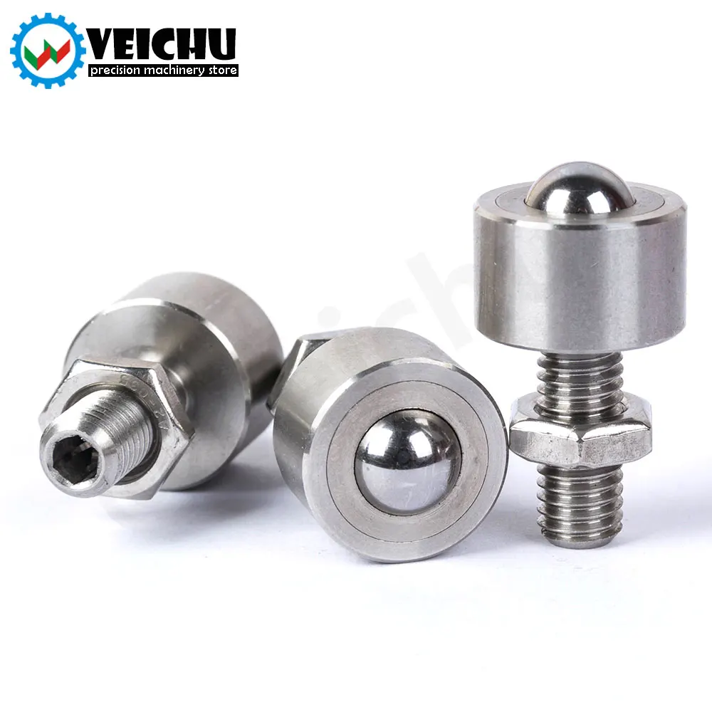 VEICHU 볼 롤러 VCN315 Presision 볼 스테인레스 스틸 이송 장치 잠금 너트가 있는 휠 롤러 플런저 볼