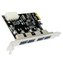 4 порта PCI-E к USB 3,0 концентратор PCI Express карта расширения адаптер 5,0 Гбит/с скорость для настольного ПК