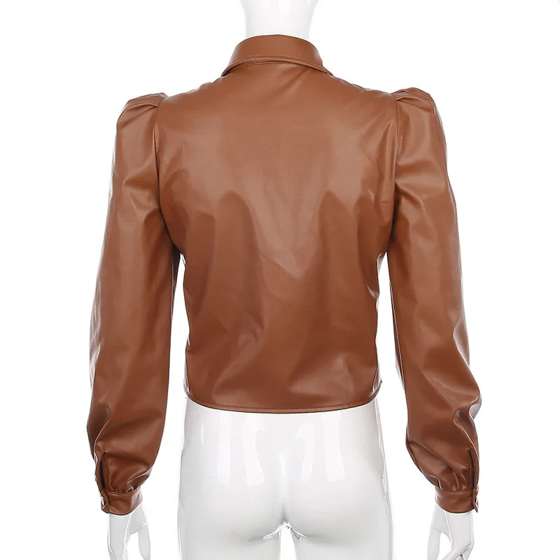 pu shirt women05