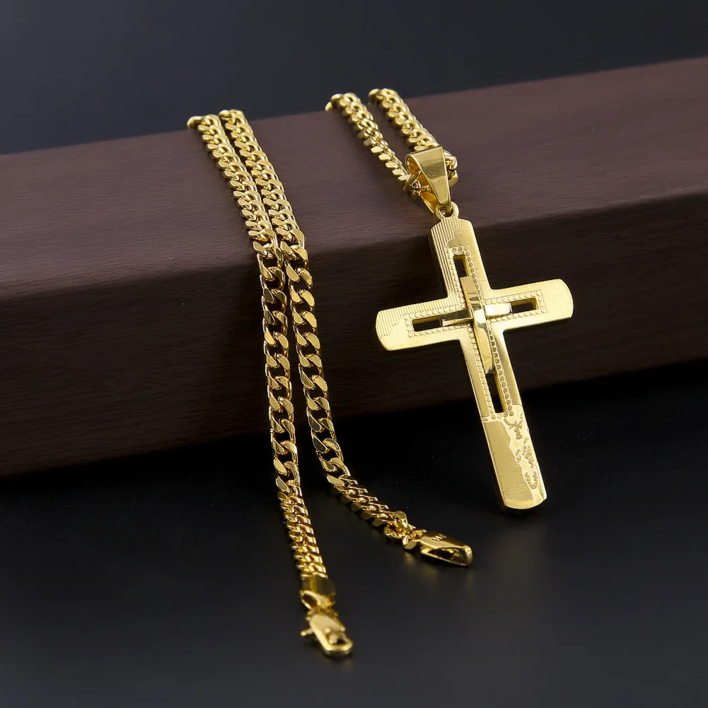 Designer Carpenter Hip Hop Cross Necklace Pendant for Men Friend Gift Fashion Jewelry Dropshipping | Украшения и аксессуары