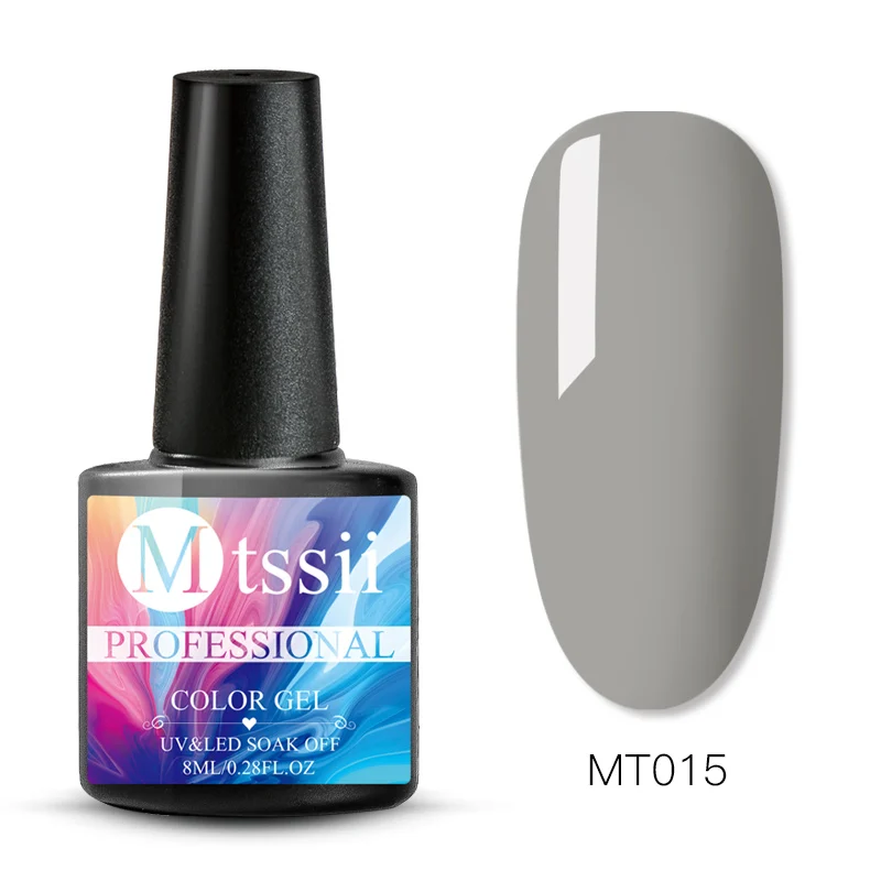 Mtssii чистый цвет набор гель-лаков для ногтей замочить от маникюра Полупостоянный верхний базовый слой УФ светодиодный гель лак для ногтей - Цвет: US01432