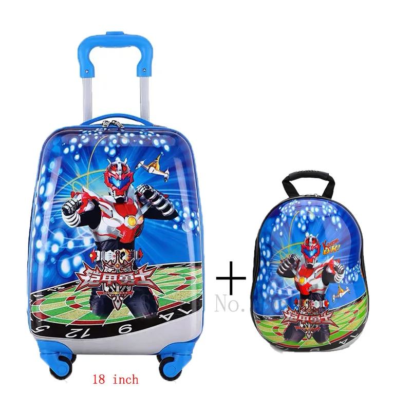 luggage set Мультяшный Детский чемодан, сумка на колесиках,, багаж на колесиках, набор рюкзаков для путешествий, чемодан с колесиком для переноски багажа - Цвет: luggage set