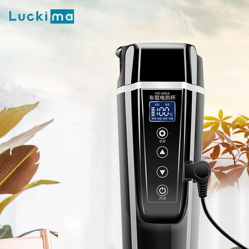 US $33.77 Smart Touch Car Thermos Bottle Digital Display Insulated Cup 1224220v Universal Traveling Heating Cup Water Bottle Hot Sale