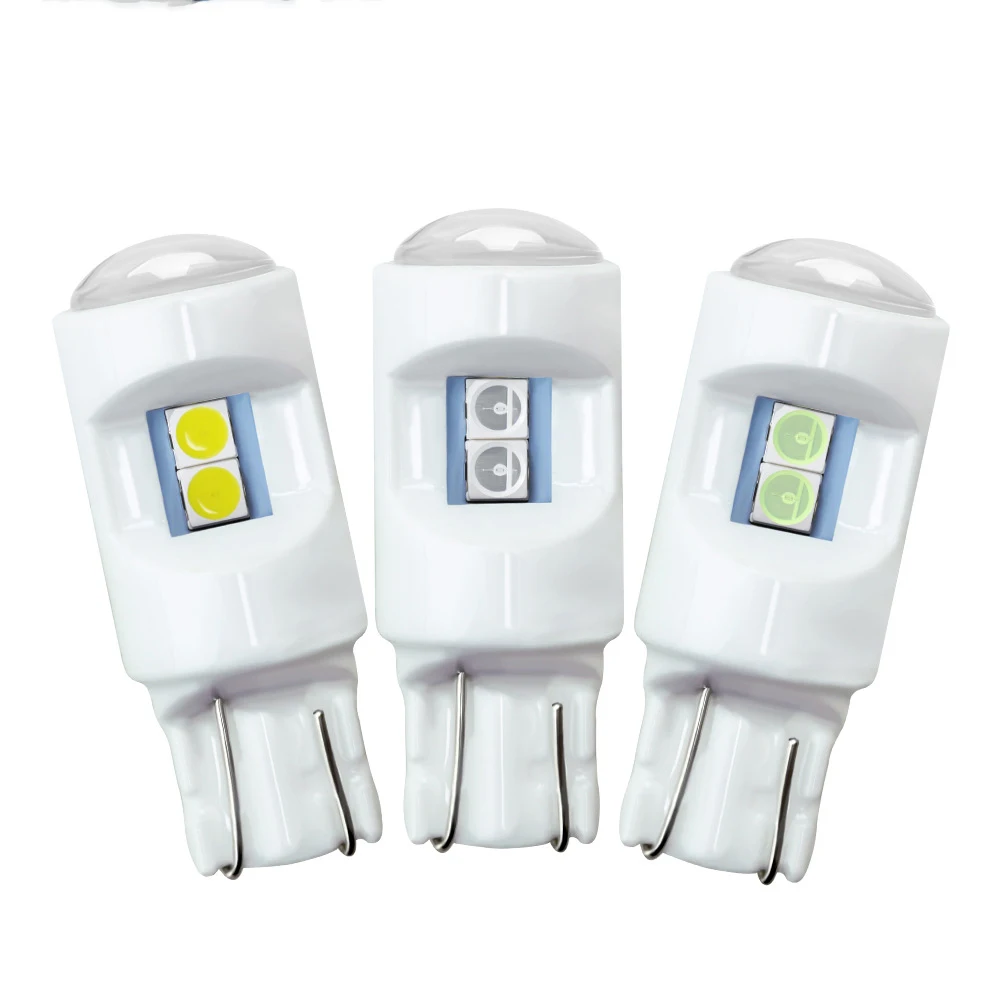 

T10 W5W 168 501 2825 Ceramic led Super Bright 3030 LED Wedge Car Interior Reading Lamps License Plate Lights Auto Parking Bulbs