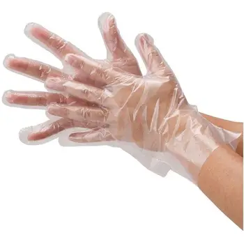 

100pcs Multifuctional BBQ Restaurant Transparent Plastic Food-Grade Disposable Gloves Eco-Friendly One Time Using