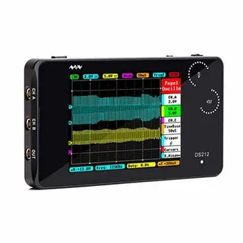 

DS212 Handheld USB Digital Storage Oscilloscope Mini DSO Scope Meter 2-CH 1MHz Pocket Automotive Scopemeter Set