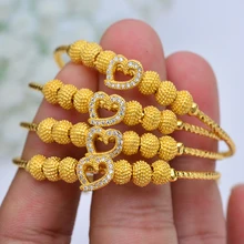 Wando Trendy 4pcs Gold silver Bangles For Baby Gril Kids Exquisite Bracelet/Bangle African Arab Ramadan children's Jewelry