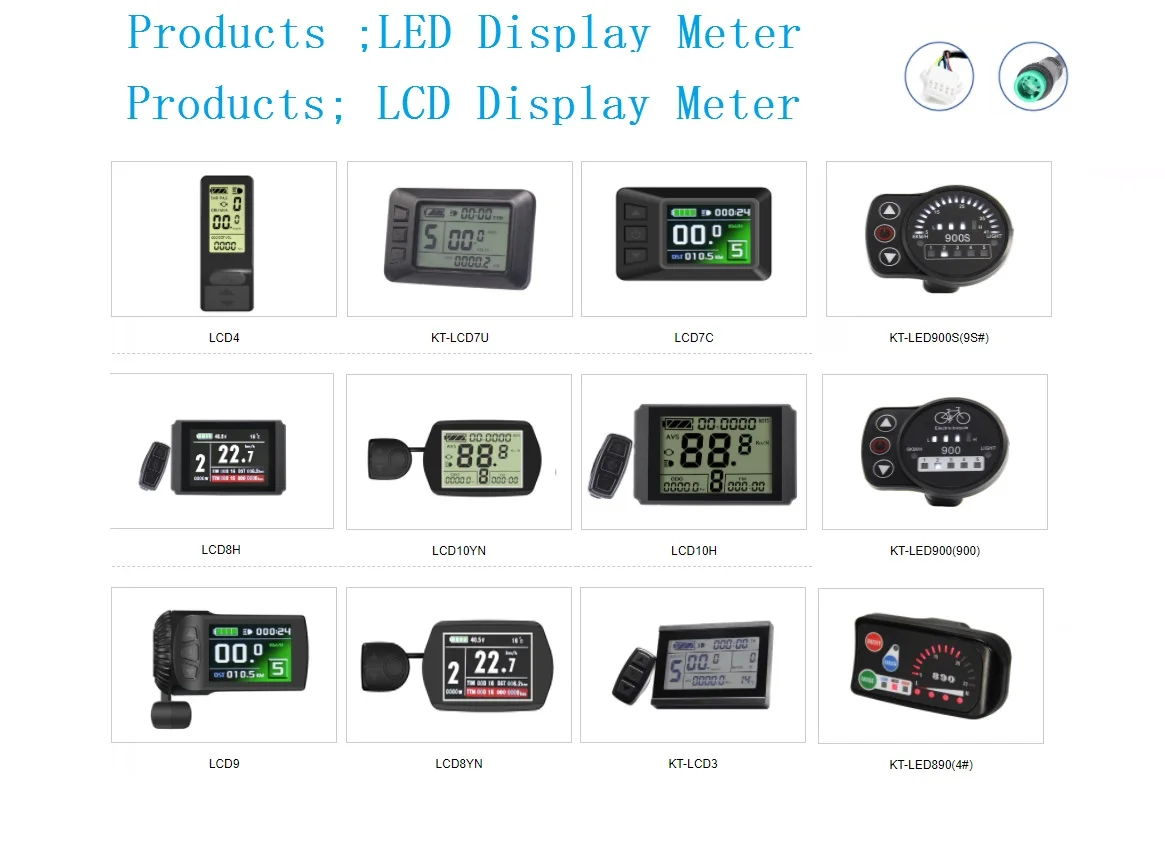 Ebike LCD Display KT Ebike LCD led Display Kuteng 24V 36V 48V60V 72V Lcd3 lcd8h LED 890 LCD7 Electric Bicycle Bike Display for Electric Bike Kit