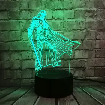 

Star Wars Night Lights Led 7 Colorful 3D Visual Bedroom Black Warrior Modelling Gift Light Touch Table Lamp Kids Home Decor Lava