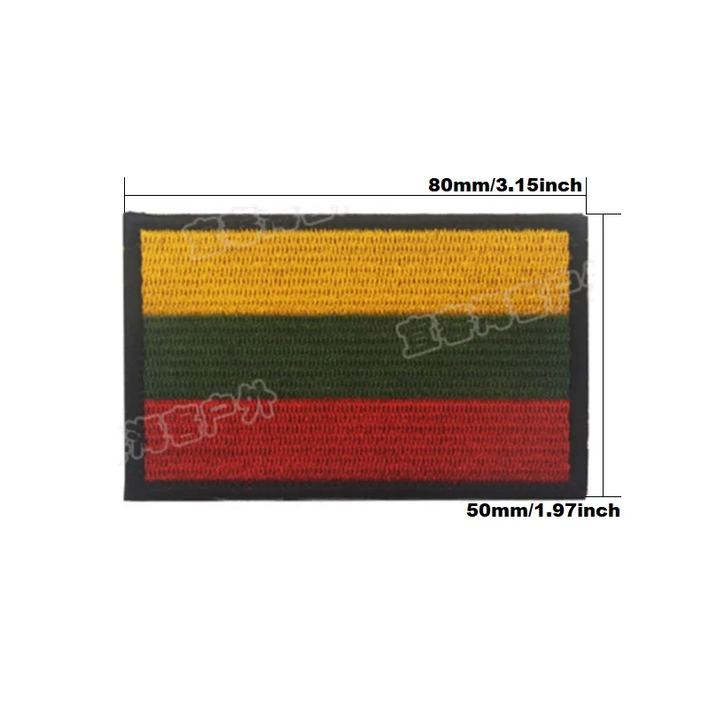 Литовский национальный флаг вышивка патч, вышитые патчи Военная Тактическая повязка на руку Наплечная Марка Вышивка для одежды