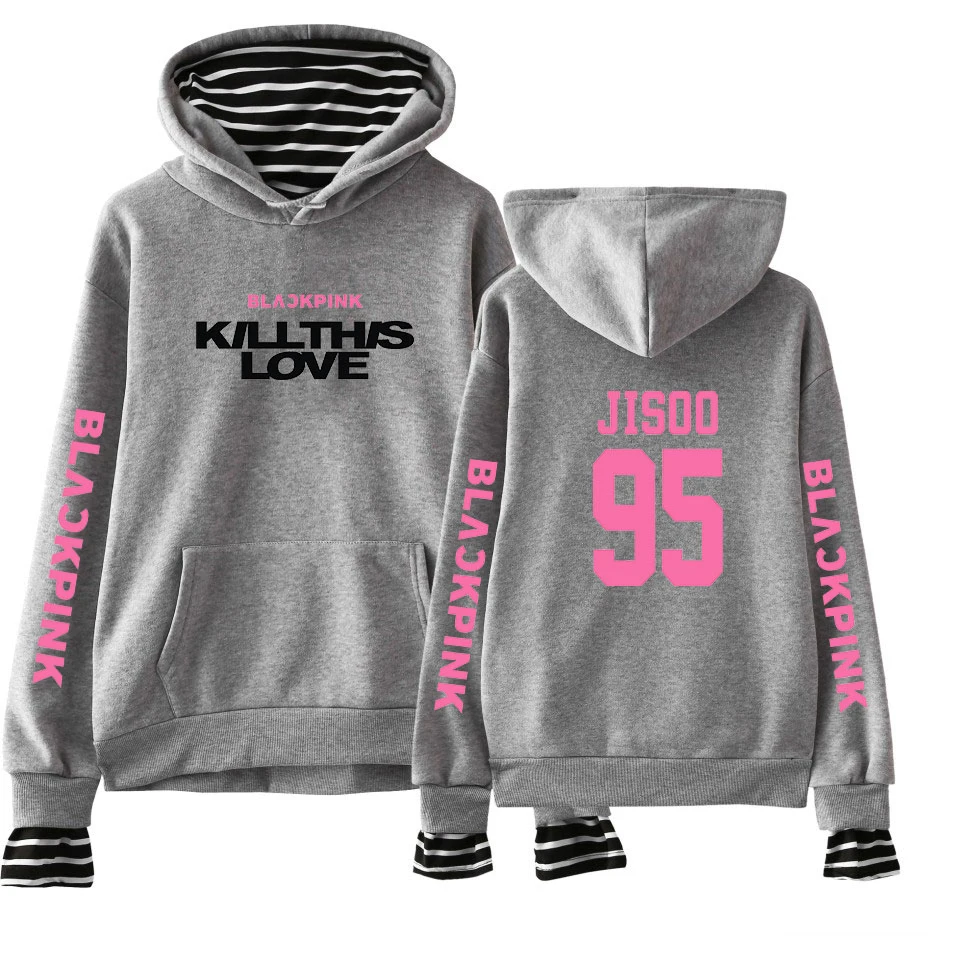  Harajuku Sweatshirt Kpop Blackpink Hoodies Women Autumn Warm Pullover Hoodie for Teenage Girls Fema