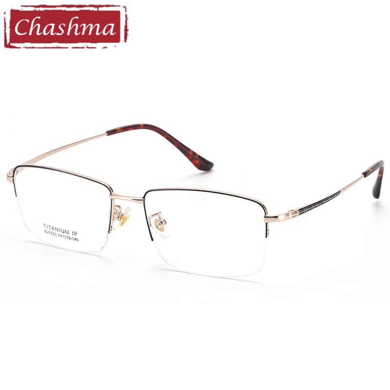 Pure Titanium Men Prescription Eyeglasses Sqaure Graduation Lenses