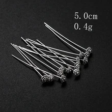  10PCS Flower Head Pins for Jewelry Findings Making DIY Earrings Beads Connection Pin Needles Positioning Sewing Tool Accessories 