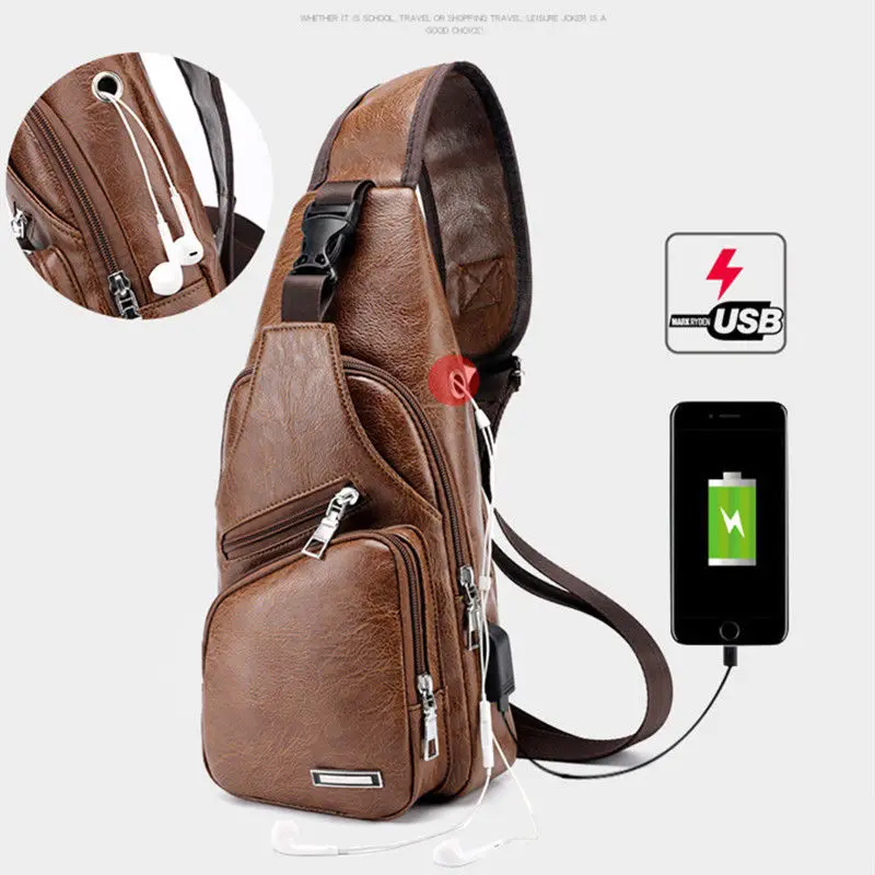 Местный запас мужская дорожная водонепроницаемая сумка через плечо сумка на цепочке нагрудная сумка - Цвет: Светло-коричневый