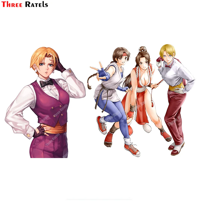 Three Ratels A309 Cool Game Role Shiranui Mai Yuri Sakazaki AndK King Sticker Suitable For Car Fuel Tank Cap Decor And Protected |