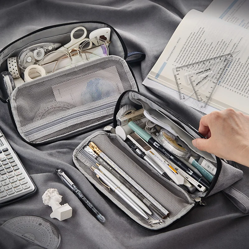 Треугольная сумка для ручек и карандашей Angoo чехол из ткани Оксфорд хранения