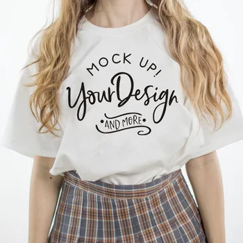 

MOCK UP YOUR DESIGH Letter Print T Shirt Women Short Sleeve O Neck Loose Tshirt 2020 Summer Fashion Women Tee Shirt Tops