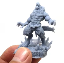 

38mm 56mm Resin Model Wolf Werewolf Lord Figure Unpainted DW-005