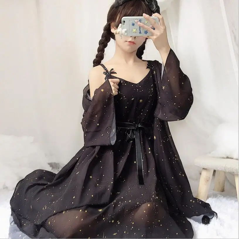 Потому что в стиле Mori Girl и платье Новое летнее Kawaii милые шифоновое лолита