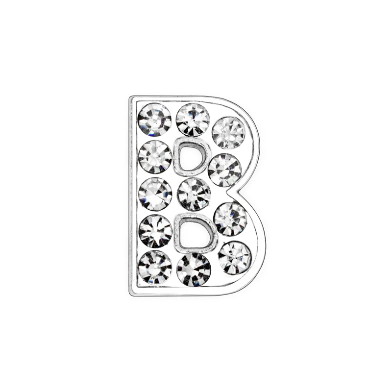 Sparkling Rhinestone Alphabet Charms for Jewelry and DIY Accessories