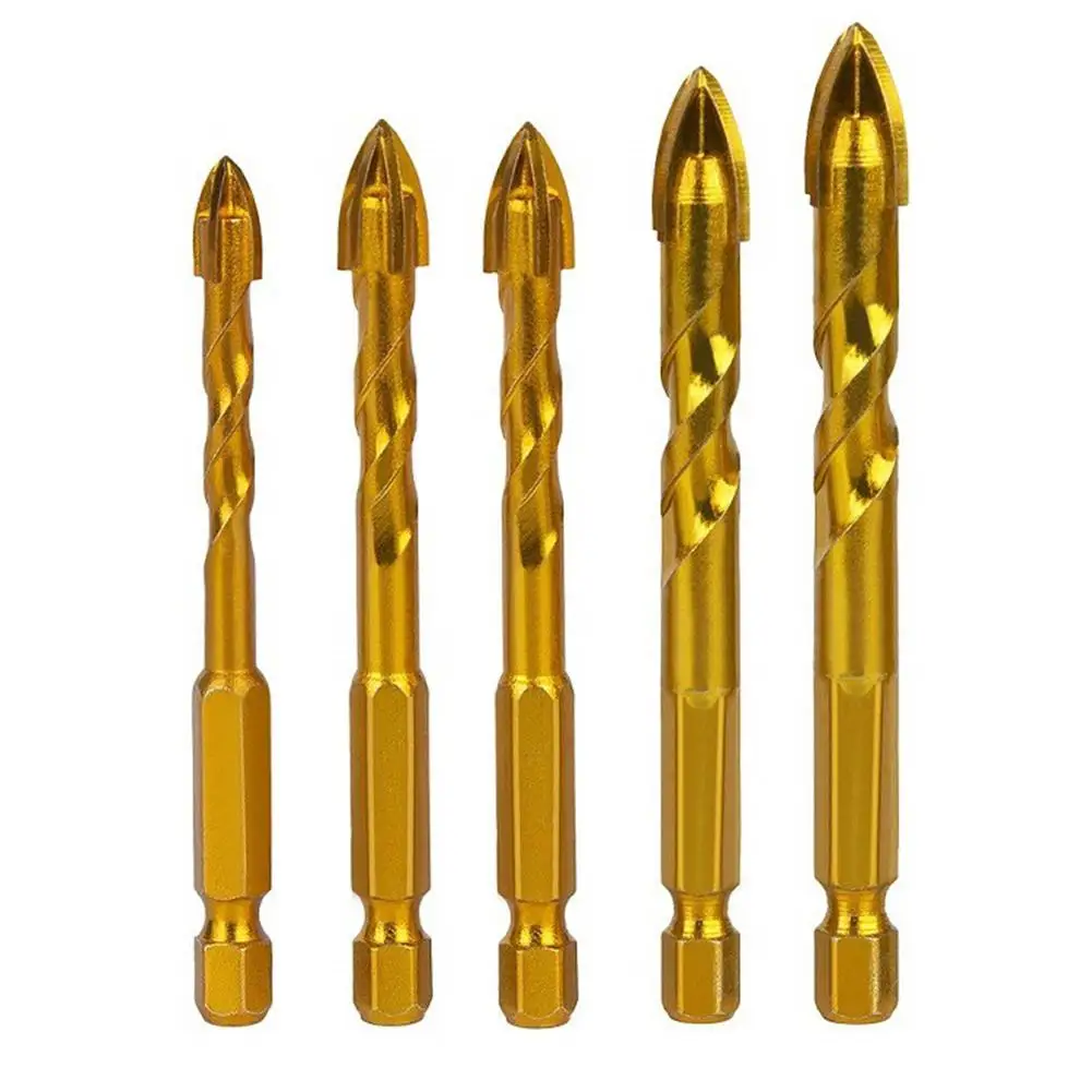 

1 Pc/5Pcs Gold Color Twist Drill Bit Electric Drill for Porcelain Ceramic Wall