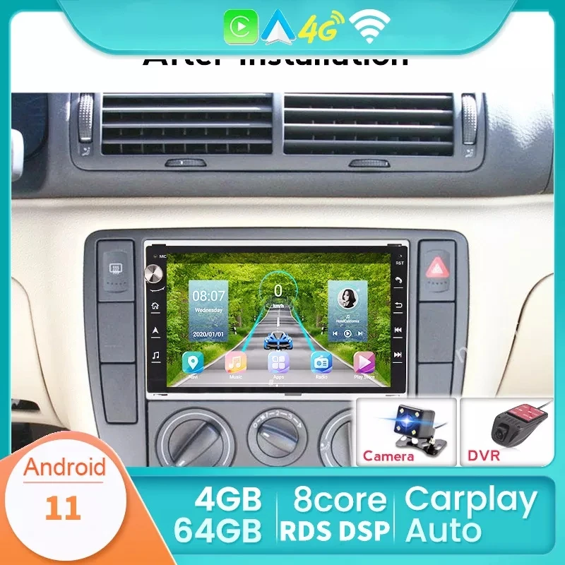 Автомобильный GPS для VW PASSAT B4 B5 BORA JETTA GOLF 4 SHARAN POLO MK5 MK4 MK3 T5 транспортер Peugeot 307 Carplay 32G