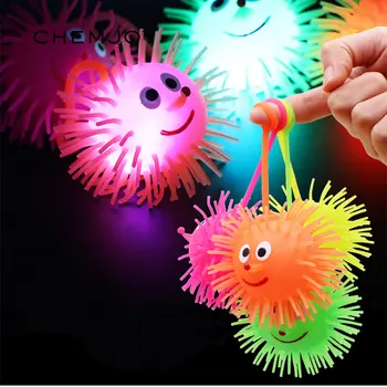 

24pcs Glowing Puffer Ball Bright Party Favor Gift for Kids Goodie Bags Light Up Toys Hedgehog Children Party Supplies Assorted