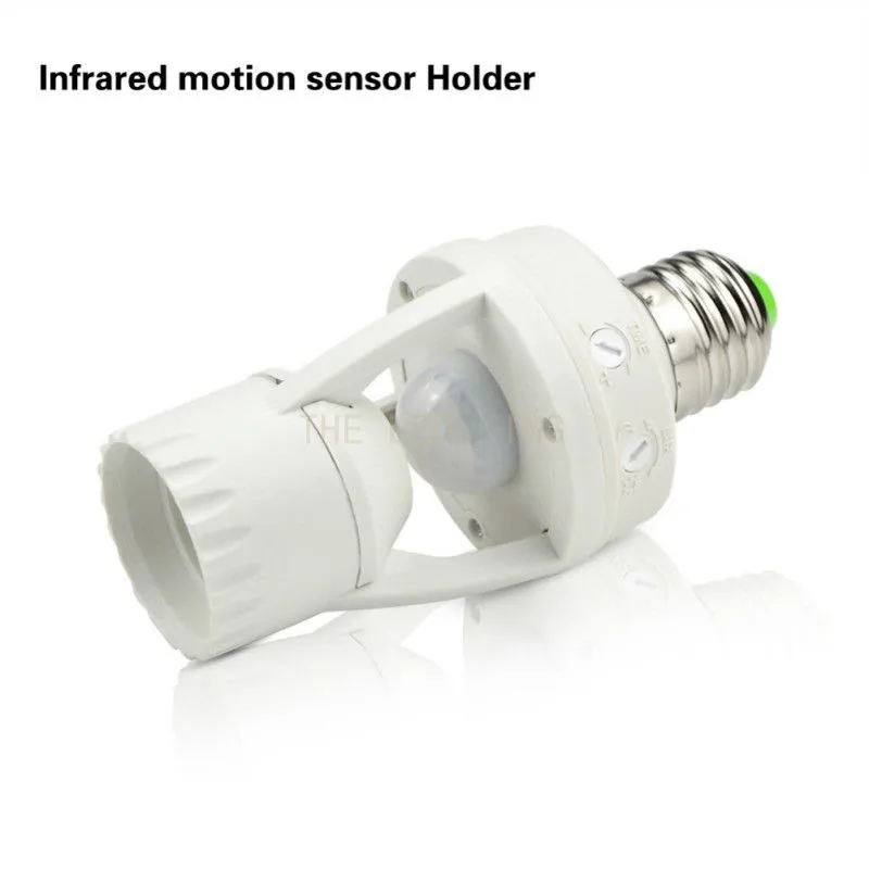 Smart 110V-240V 60W PIR Induction Infrared Motion Sensor E27 LED lamp Base Holder With light Control Switch Bulb Socket Adapter lamp holder,lamp bulb holder,lamp base,lamp socket adapter