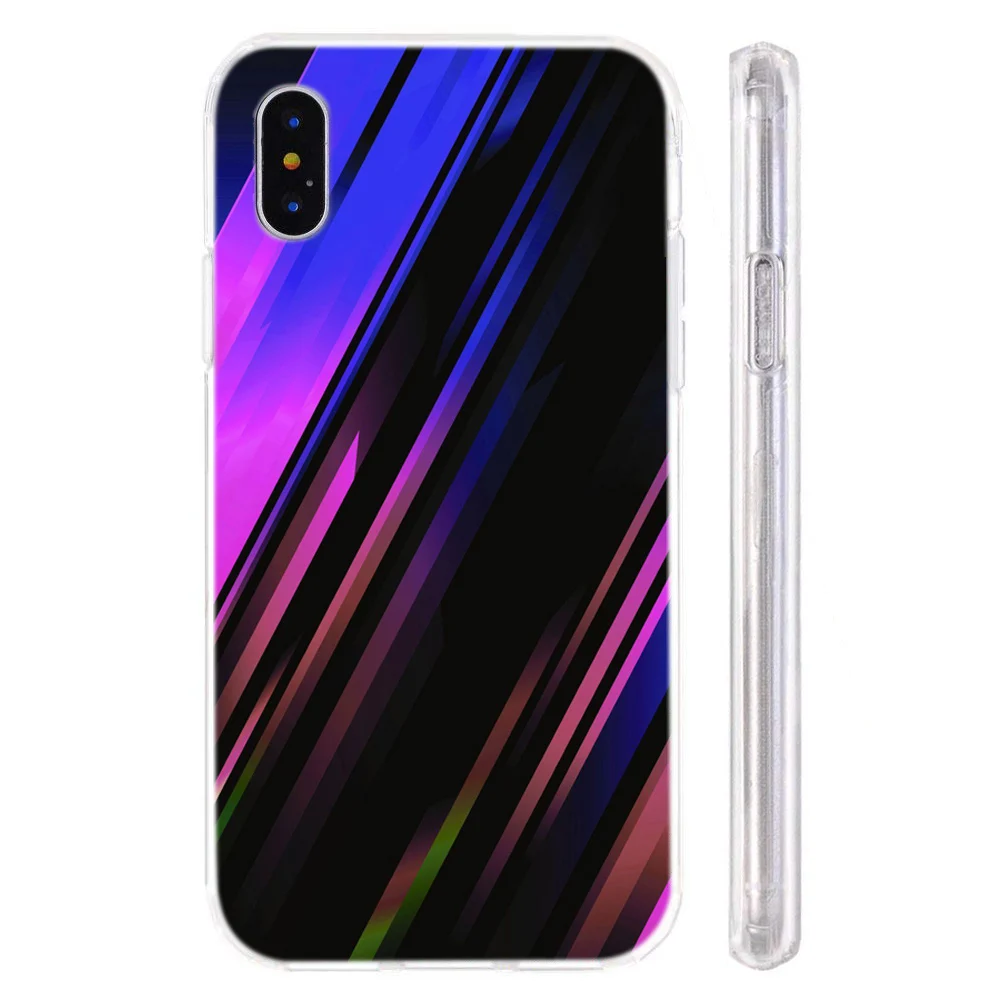 Градиентный Радужный лазерный чехол для iPhone 11 Pro Max XR XS X 8 7 6 6S Plus Глянцевая