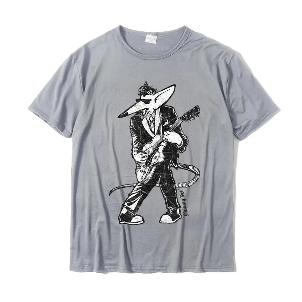 Normal Normal O Neck Tshirts Autumn Tops & Tees Short Sleeve for Men Newest 100% Cotton Comics T-Shirt Drop Shipping Rockabilly Rats 50's Guitar Player T-shirt__26558 grey