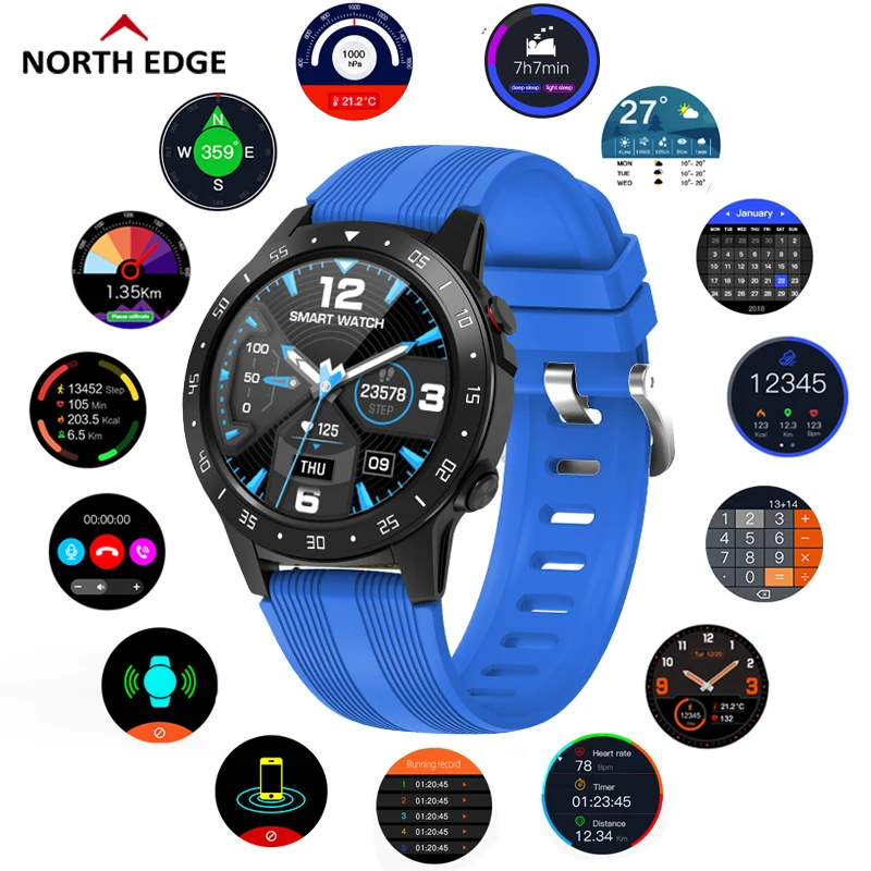 Смарт часы North Edge с GPS Bluetooth компасом и Пульсометром|Смарт-часы| |