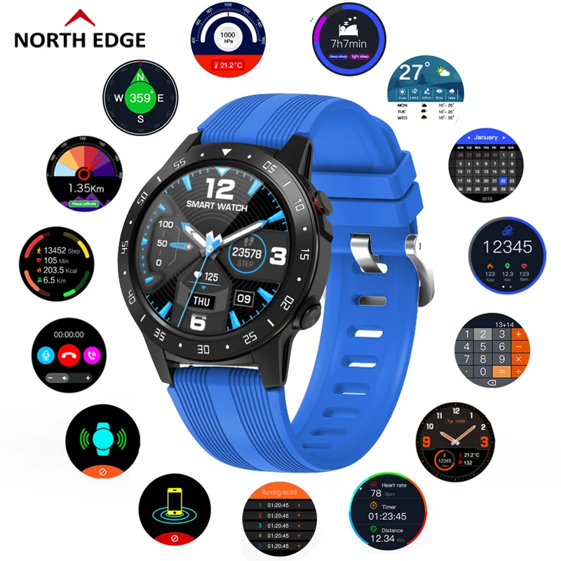 Permalink to North Edge GPS Sports Watch Bluetooth-compatible Multi-Sport Mode Compass Altitude Outdoor Running Music Smart Watch Heart Rate