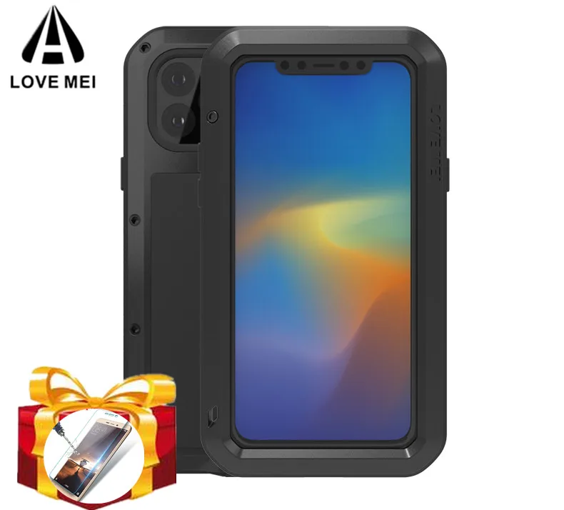 Мощный металлический чехол LOVE MEI для iPhone 11 Pro Max водонепроницаемый алюминиевый