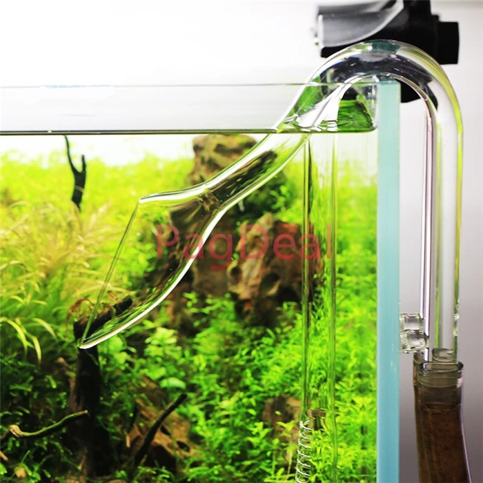 Glazen Lelie Pijp Mini Inflow & Violet Uitstroom - Aquarium Nano