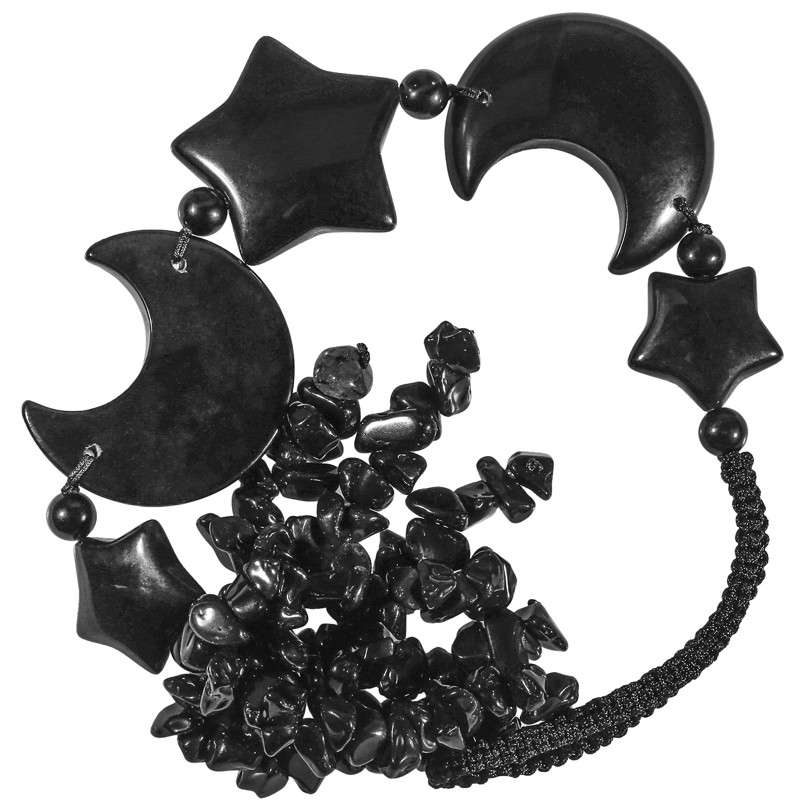 Handmade Crystal Stones Hanging Ornaments Star & Moon Charms Car Ornament for Chakra Yoga Meditaiton Fengshui Window Decor