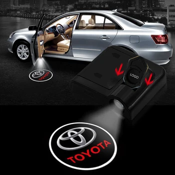 

2pcs Wireless Led Car Door Welcome Laser Projector Logo Ghost Shadow Light Accessories for Toyota Corolla rav4 Camry Yaris