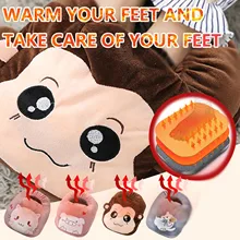 Leuke Usb Elektrische Voet Warmer Schakelaar Verwarming Timer Functie Power Veilige Start Warme Voet Cover Voeten Verwarming Pad Winter Warm geschenken
